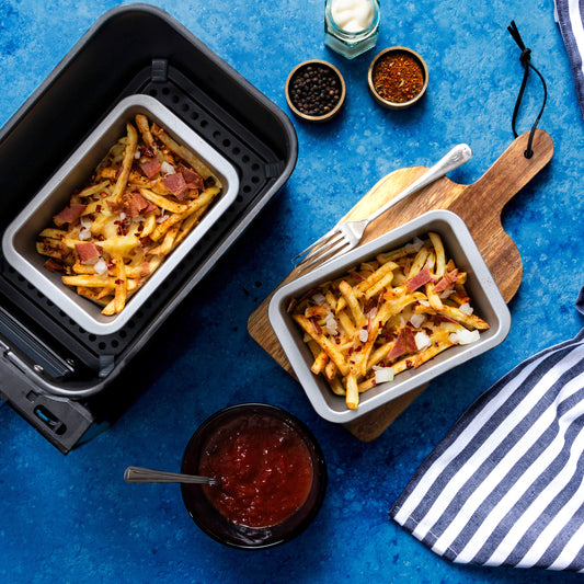 BetterWare Air Fryer Accessories Set of 2 x Premium Coated Rectangular Deep Dishes