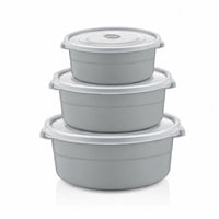 Hobby Life 3 Piece Round Microfesh Pot Cool Grey