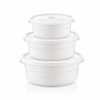 Hobby Life 3 Piece Round Microfesh Pot White