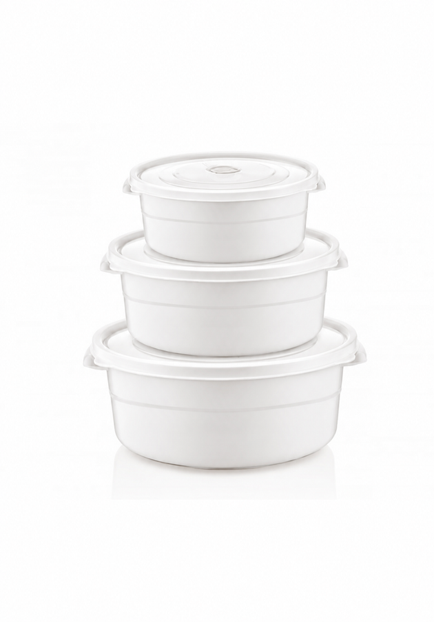 Hobby Life 3 Piece Round Microfesh Pot White