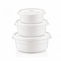 Hobby Life 3 Piece Round Microfesh Pot White