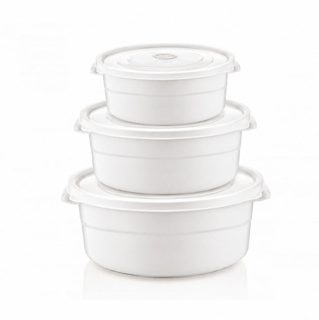 Hobby Life 3 Piece Round Microfesh Pot White