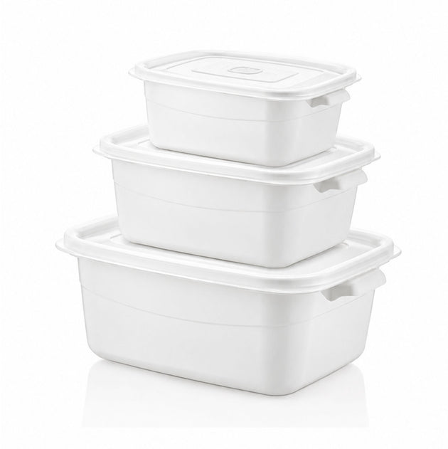 Hobby Life 3 Piece Rectangular Microfresh Pot White