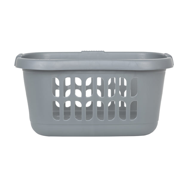 Wham Casa Easy-Carry Plastic Hipster Laundry Basket Silver