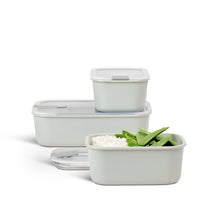 Mepal EasyClip Large 3-Piece Food Storage Box Set Nordic White