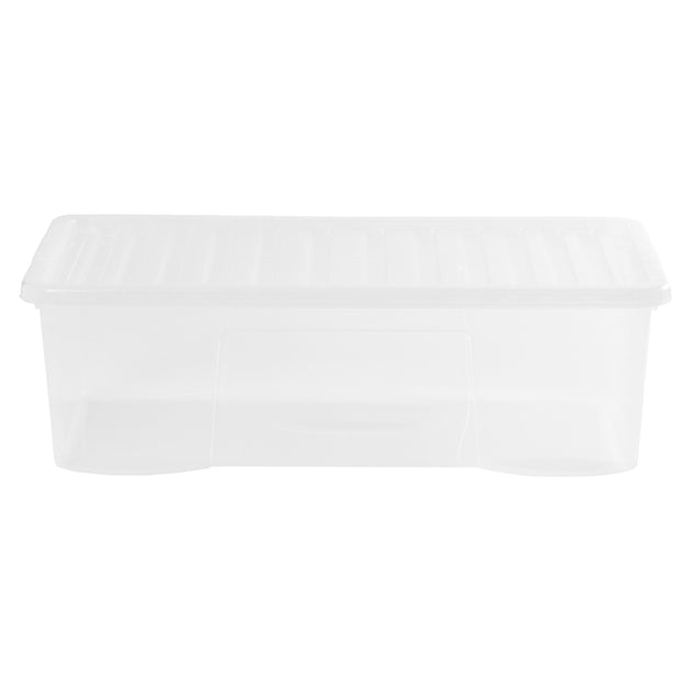 Wham Crystal 62L Underbed Plastic Storage Box with Lid