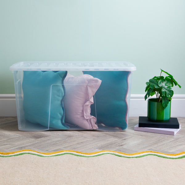 Wham Crystal 110L Storage Box with Detachable Ribbed Lid