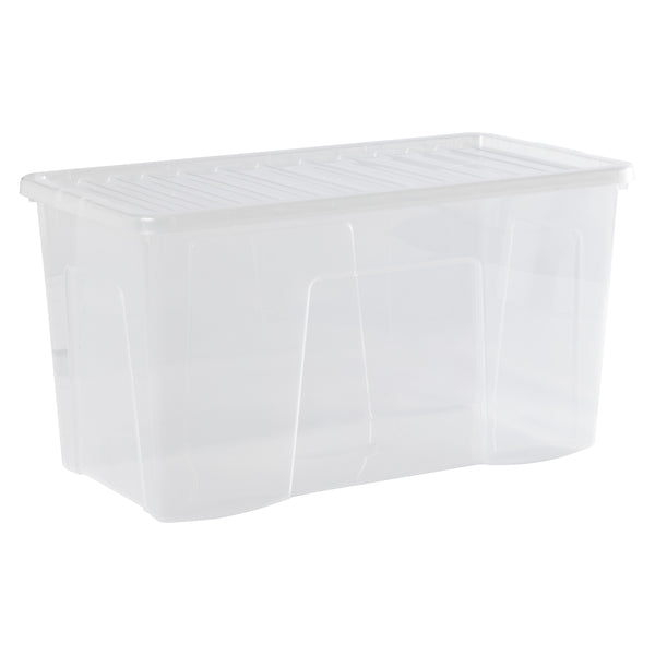 Wham Crystal 110L Storage Box with Detachable Ribbed Lid Single