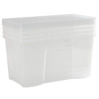 Wham Crystal 110L Storage Box with Detachable Ribbed Lid Pack of 4