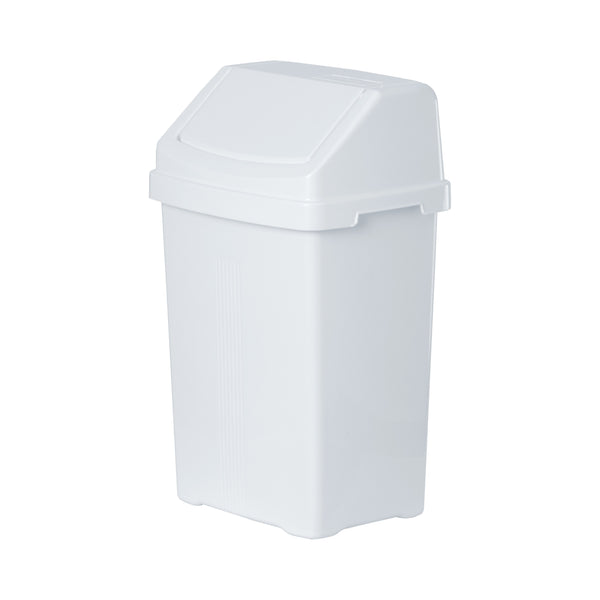Wham Casa 8L Plastic Swing Bin Ice White