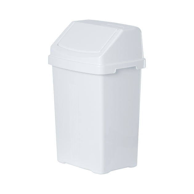Wham Casa 8L Plastic Swing Bin Ice White