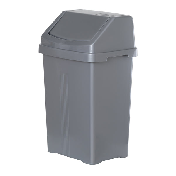 Wham Casa 15L Plastic Swing Bin Silver