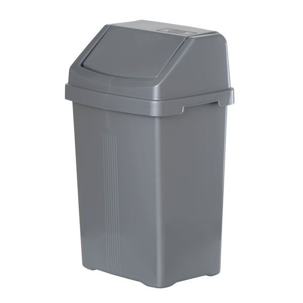 Wham Casa 25L Plastic Swing Bin Silver