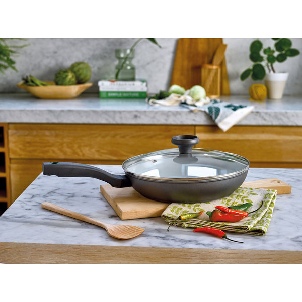 Earth Pan PFAS Free Ceramic Non-Stick 28cm Frying Pan with Lid