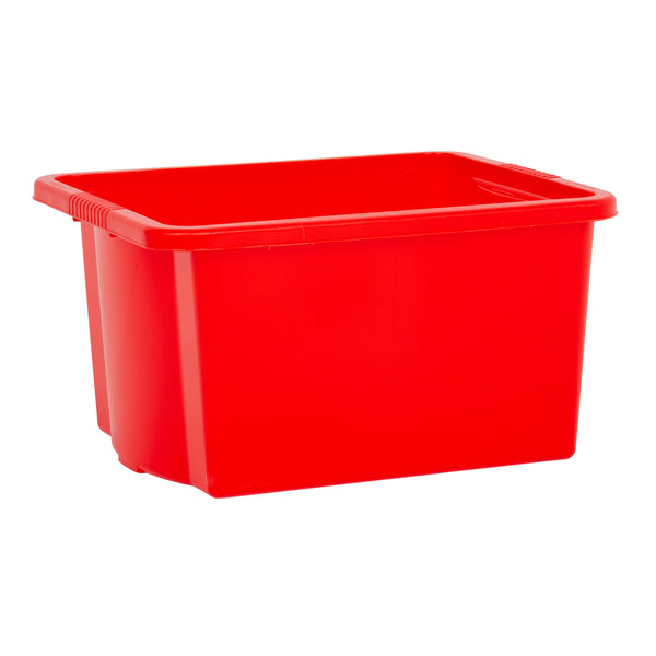Wham Stack & Store 35L Plastic Storage Box Primary Red