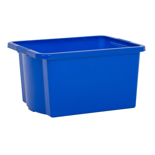Wham Stack & Store 35L Plastic Storage Box Primary Blue