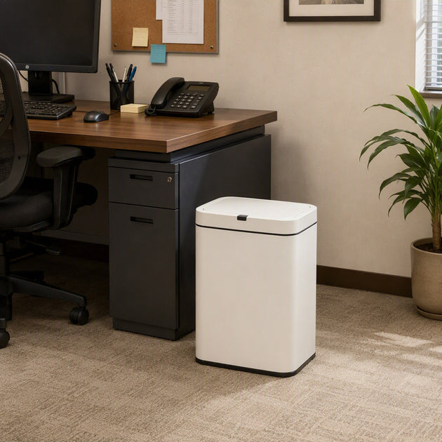 13L Stainless Steel Lift Top Sensor Bin