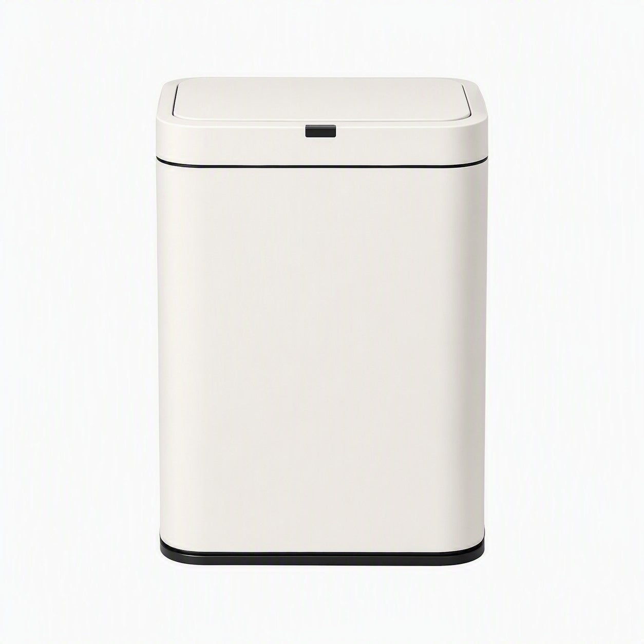 13L Stainless Steel Lift Top Sensor Bin Cream