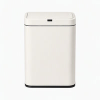 13L Stainless Steel Lift Top Sensor Bin Cream