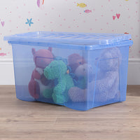 Wham Crystal Sparkle 60L Storage Box with Detachable Ribbed Lid