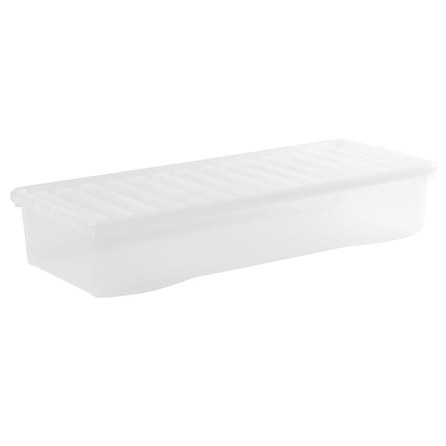 Wham Crystal 55L Underbed Plastic Storage Box with Lid