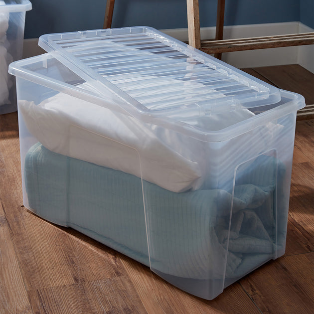 Wham Crystal 110L Storage Box with Detachable Ribbed Lid