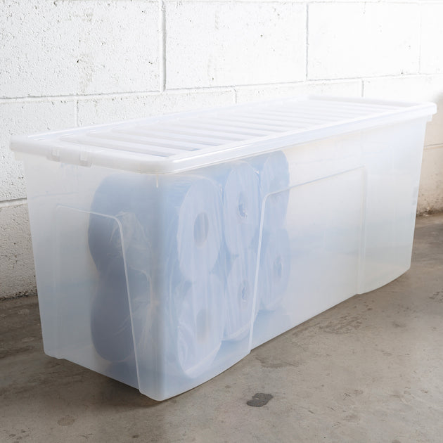Wham Crystal 110L Storage Box with Detachable Ribbed Lid