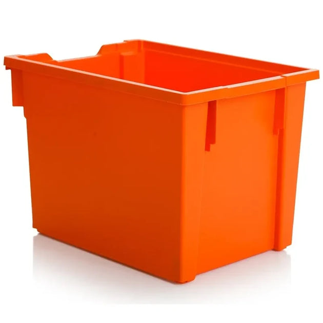 Pack of 5 - Gratnells Jumbo Stack and Store 30 Litre Plastic Storage Boxes Orange