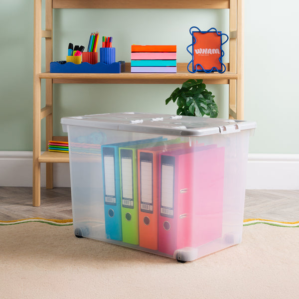 Wham Wheel 80L Storage Box with Folding Lid