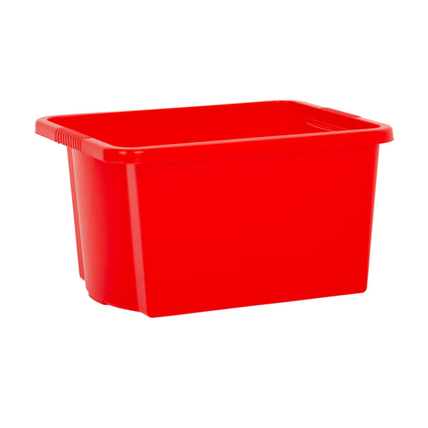 Wham Stack & Store 30L Plastic Storage Box Primary Red
