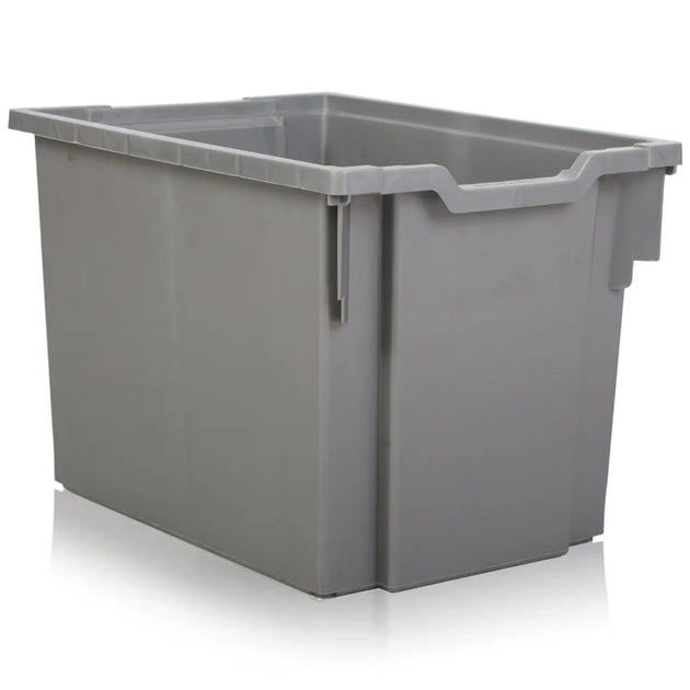 Pack of 5 - Gratnells Jumbo Stack and Store 30 Litre Plastic Storage Boxes Silver