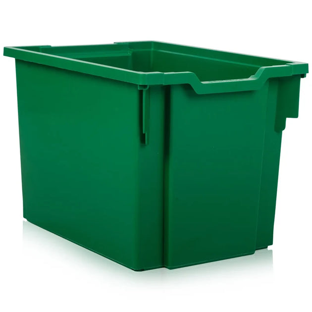 Pack of 5 - Gratnells Jumbo Stack and Store 30 Litre Plastic Storage Boxes Primary Green