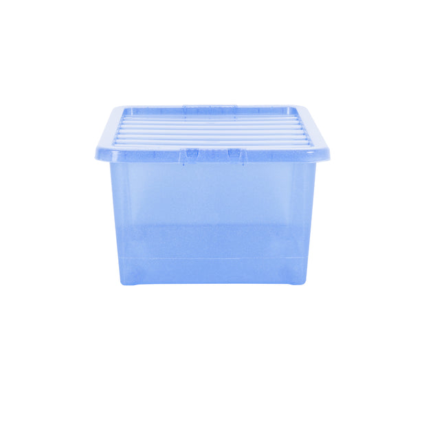 Wham Crystal Sparkle 45L Storage Box with Detachable Ribbed Lid