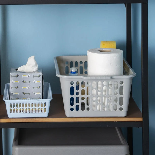 Pack of 2 - Large Plastic Handy Tidy Baskets