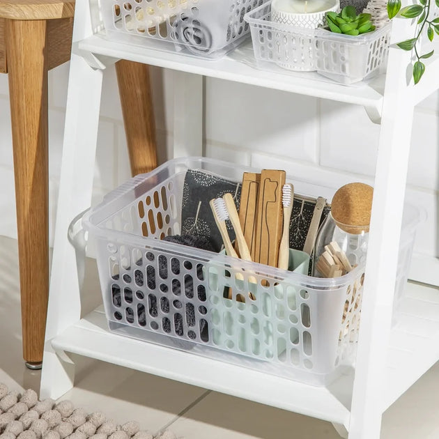Pack of 2 - Large Plastic Handy Tidy Baskets