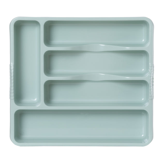 Wham Casa Plastic Cutlery Tray Silver Sage Small