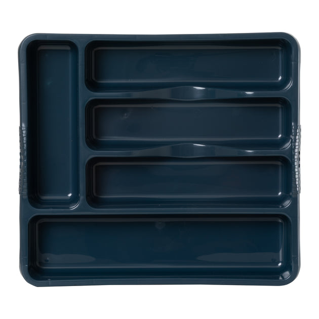 Wham Casa Plastic Cutlery Tray Navy Blue Small