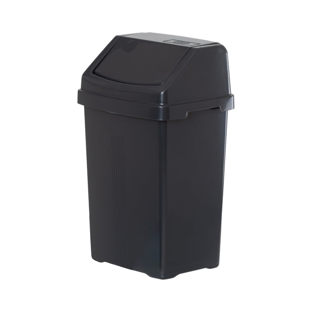 Wham Casa 8L Plastic Swing Bin Midnight