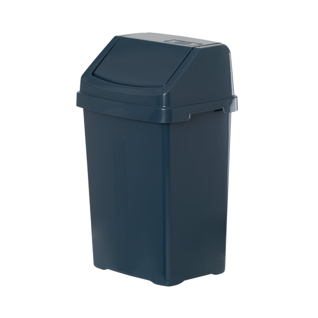Wham Casa 8L Plastic Swing Bin Navy Blue