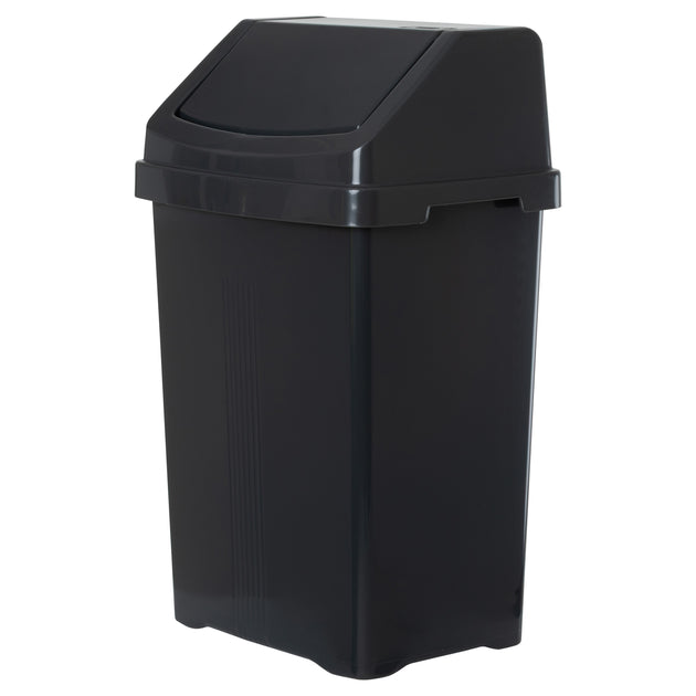 Wham Casa 50L Plastic Swing Bin Midnight