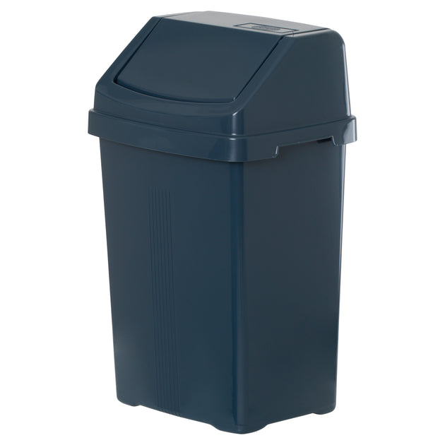Wham Casa 50L Plastic Swing Bin Navy Blue