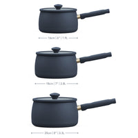Prestige Ceramic 3 Piece Non-Stick Saucepan Set French Navy