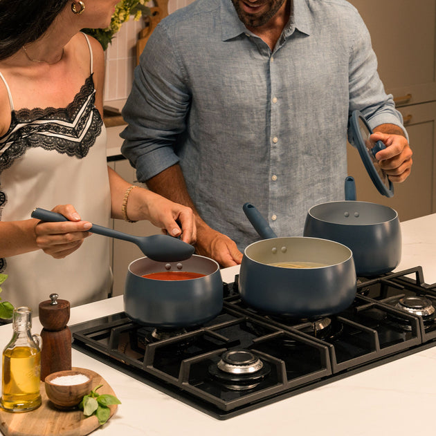 Prestige Ceramic 3 Piece Non-Stick Saucepan Set