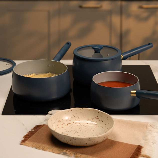 Prestige Ceramic 3 Piece Non-Stick Saucepan Set
