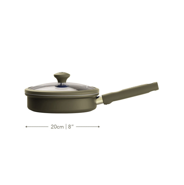 Prestige Ceramic 20cm Non-Stick Egg Poacher Pan Urban Olive