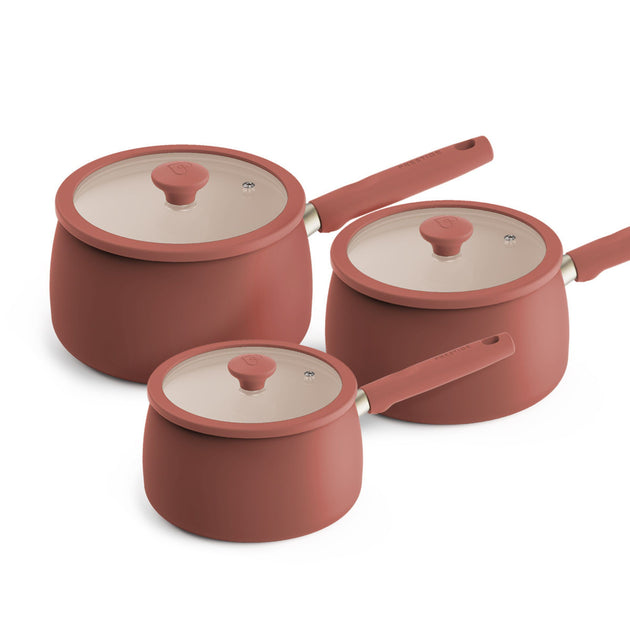 Prestige Ceramic 3 Piece Non-Stick Saucepan Set