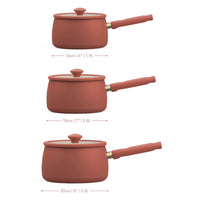 Prestige Ceramic 3 Piece Non-Stick Saucepan Set Earth Rose