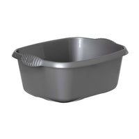 Wham Casa Rectangular Plastic Washing Up Bowl Metallic Grey