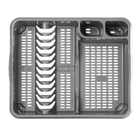 Wham Casa Plastic Dish Drainer Large Metallic Grey