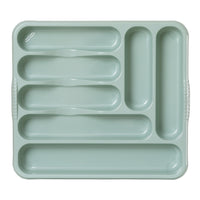 Wham Casa Plastic Cutlery Tray Silver Sage Large